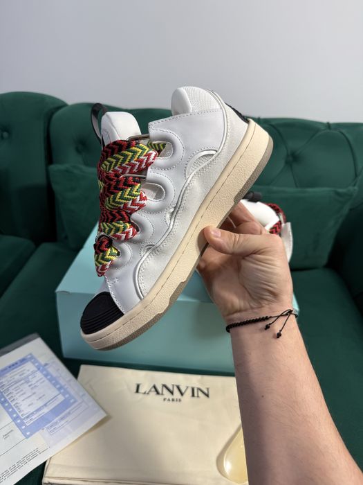Adidasi Lanvin Curb Lace-Up piele naturala 100% Full Box Premium