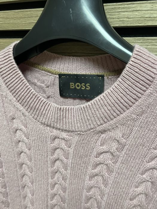 BOSS : Ermisto Knitted Textured Wool Sweater-30% Кашмир НОВ размер ХЛ