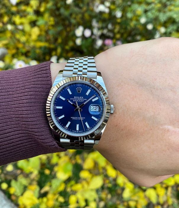 ceas rolex datejust blue dial 41,mm