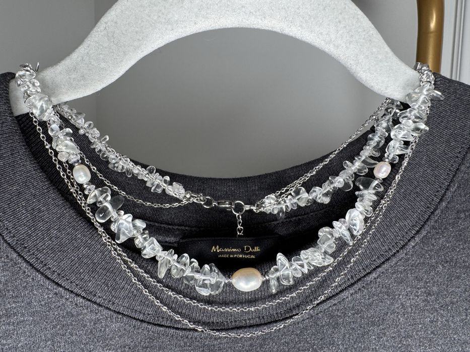 Колие чокър планински кристал