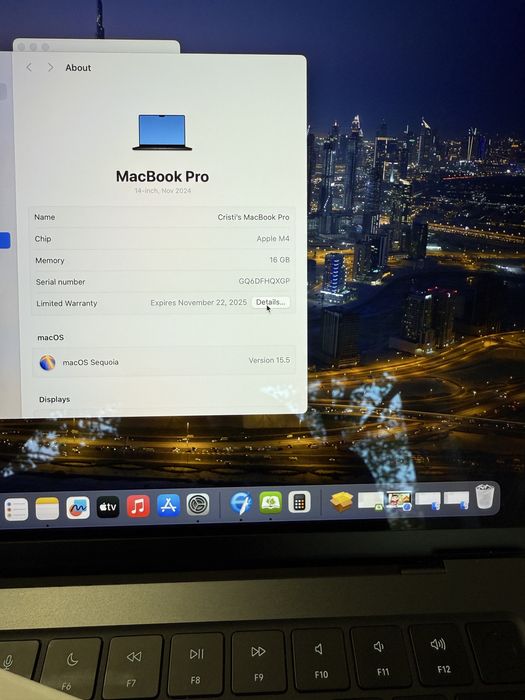 MacBook Pro 14” M4 16gb Ram 512gb SSD factura garantie impecabil Husa
