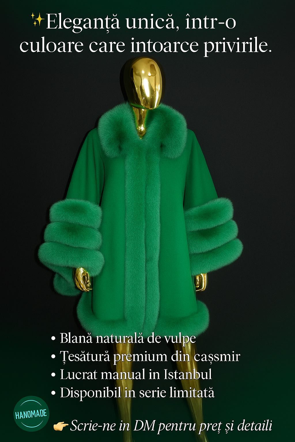 poncho blană naturală  one size