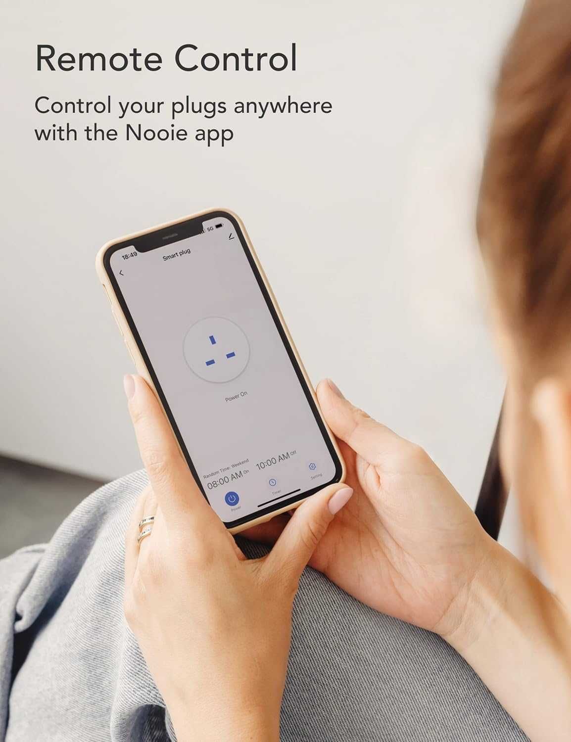 Nooie WLAN  Смарт WiFi контакт съвместим с Alexa и Google Home