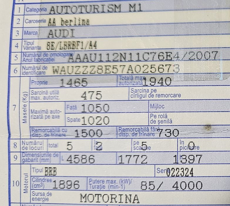 Vând Audi A4 B7  1,9TDI