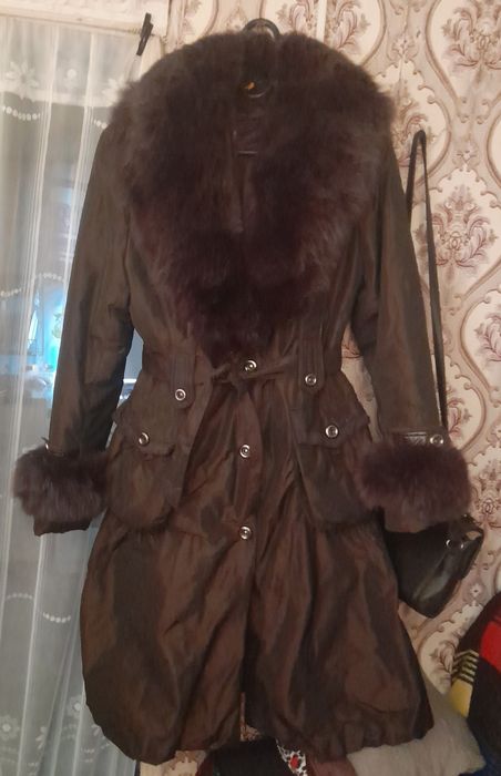 Натуральная парка (пихора) 48-50 р натуральный мех