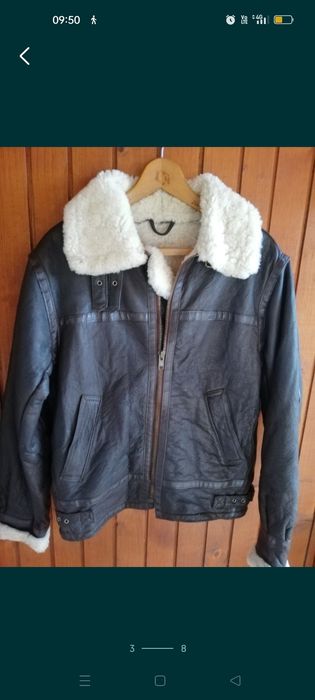 Geacă piele Lambsfur S cu blana S