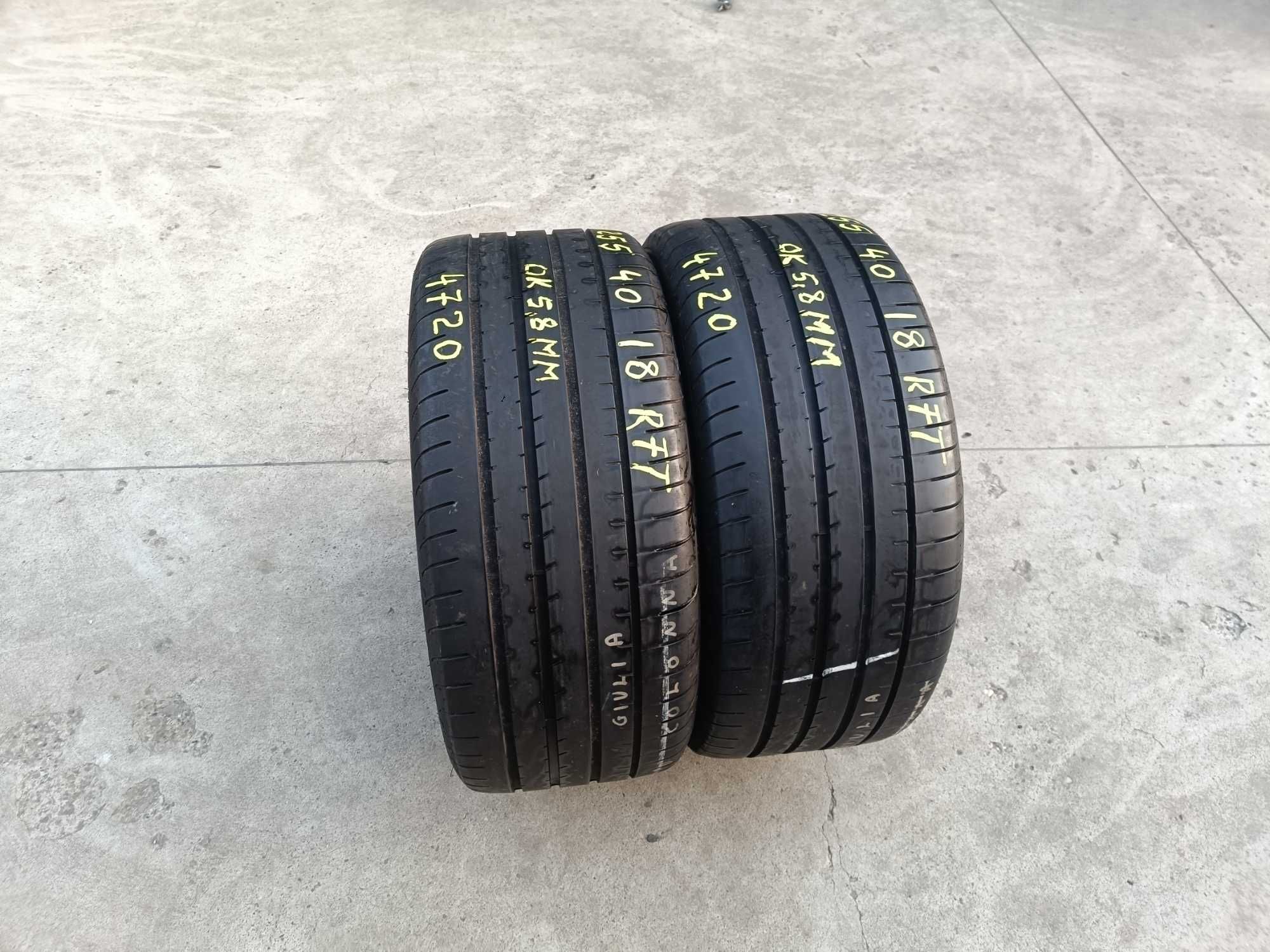 Doua anvelope de vara 255 40 18 goodyear asymmetric 3 run flat