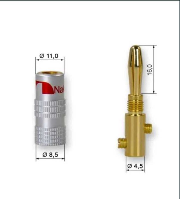 Штекеры   NAKAMICHI Разъем BANANA (банан) для кабелей к акустике