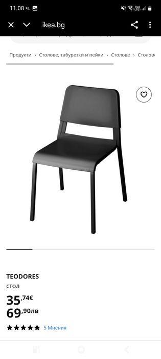 Разпродажба на столове,кресла,табуретк Ikeaи