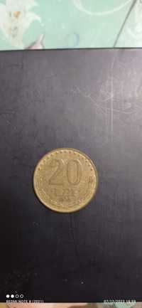 Vând Moneda 20 LEI 1995 Stefan cel Mare. Preț 40