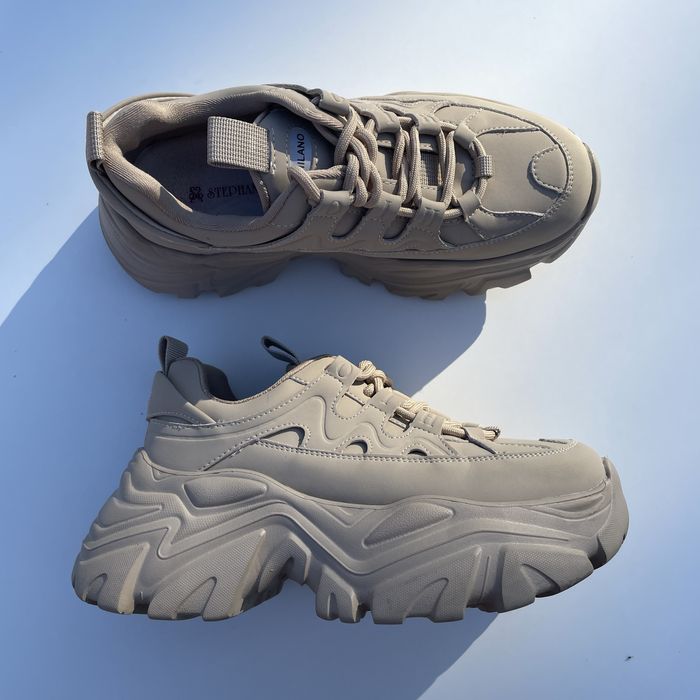 Adidași chunky Milano bej – talpă înaltă