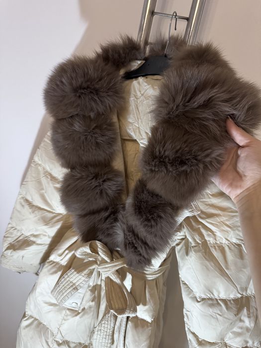 Geaca blana naturala si umplutura din puf