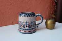 Cana ceramica traditionala, Gmunden Eder, lucrata manual