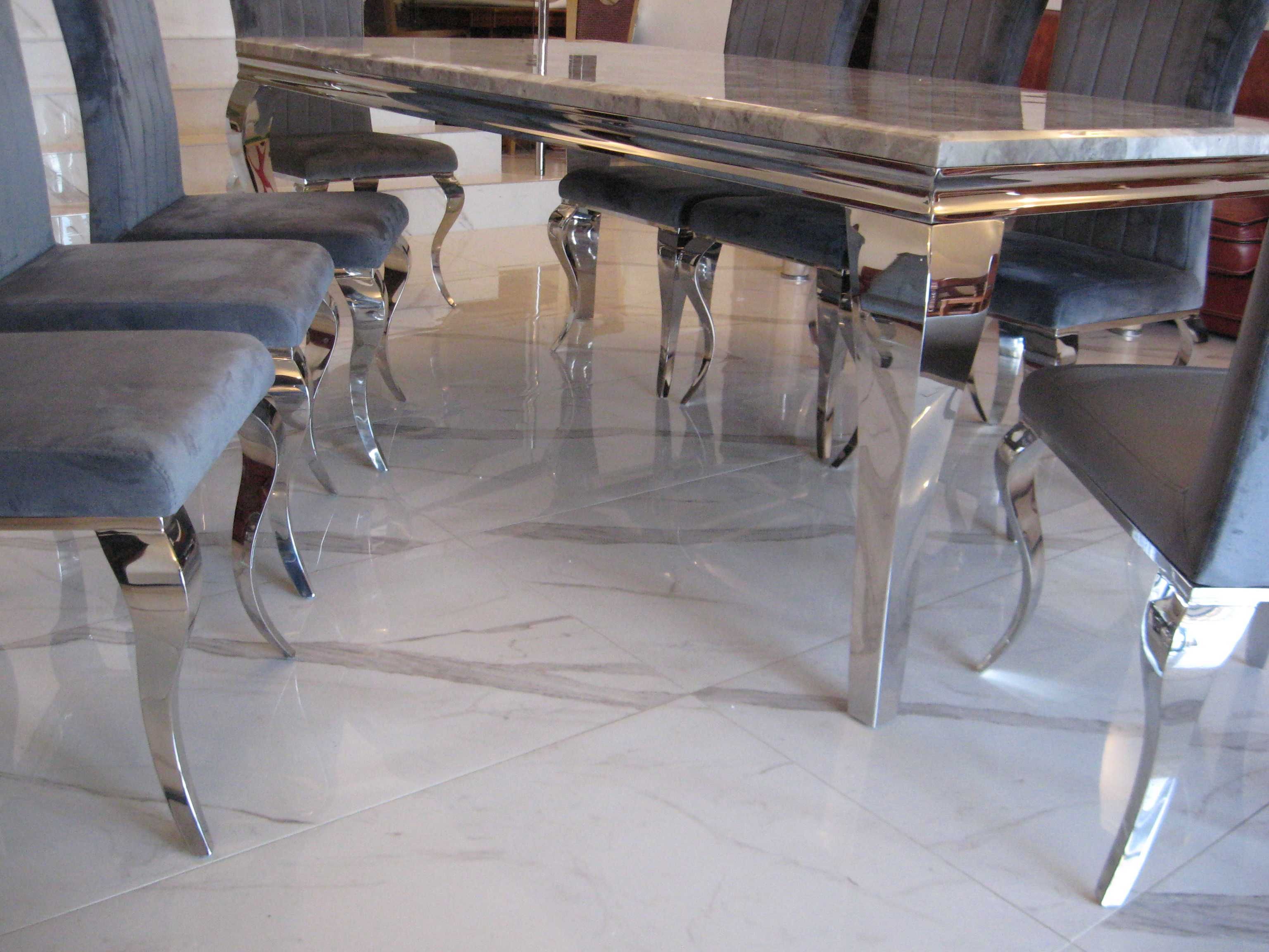 Mobila sufragerie masa marmura stil modern 6 scaune plusat-UNICAT-2set
