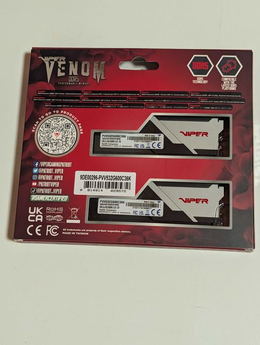Memorie Patriot Viper Venom 32GB DDR5 6000MHz CL36 Dual Channel Kit