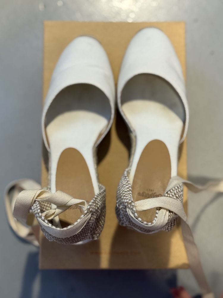 Espadrile Castaner albe, 40