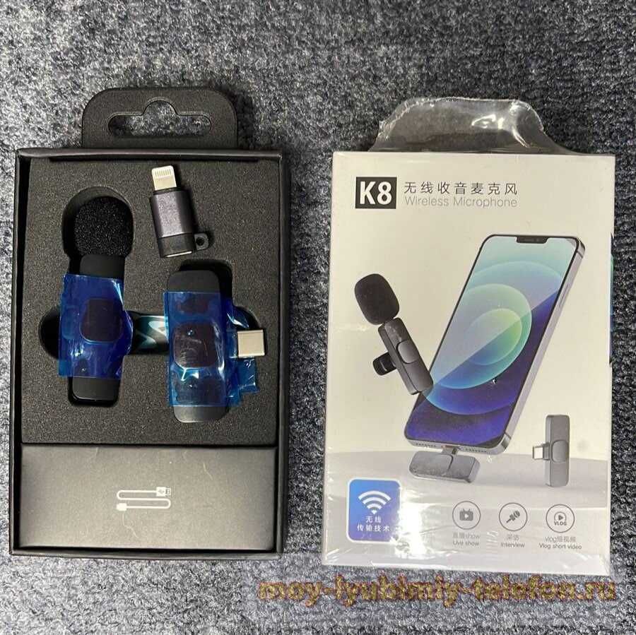 Mikrofon Bluetooth K8 Type-C VA iPhone ga tushadi