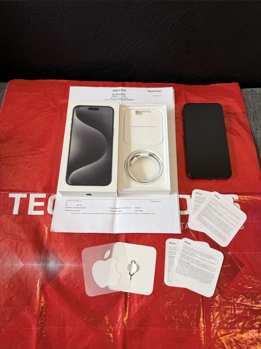 КАТО НОВ 256GB iPhone 15 Pro Max Технополис Гаранция 2025 Black /Черен