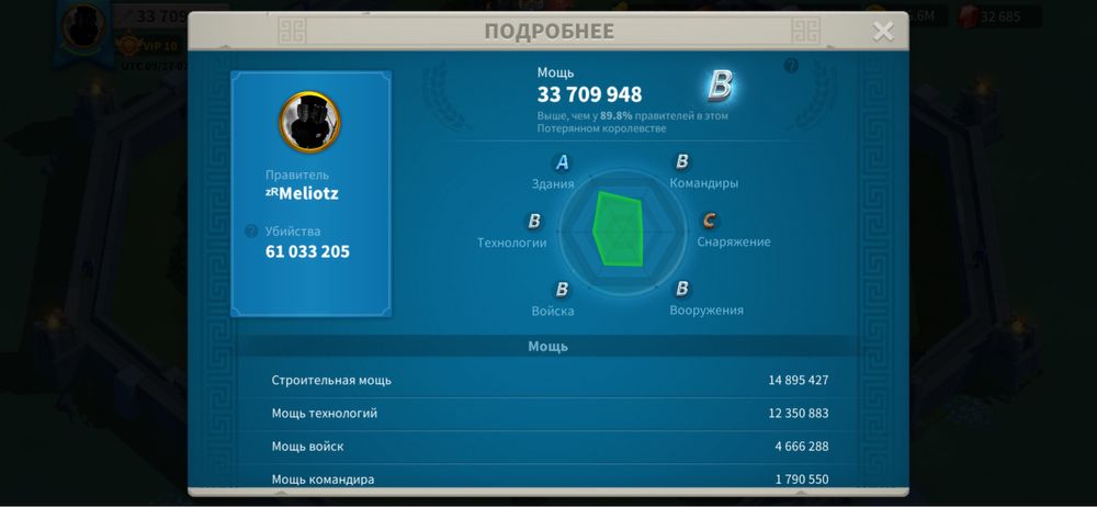 Продаю аккаунт в райс оф кингдомс