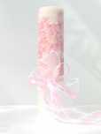 Lumanare deosebita roz pudra pentru botez fata, Pink Blush