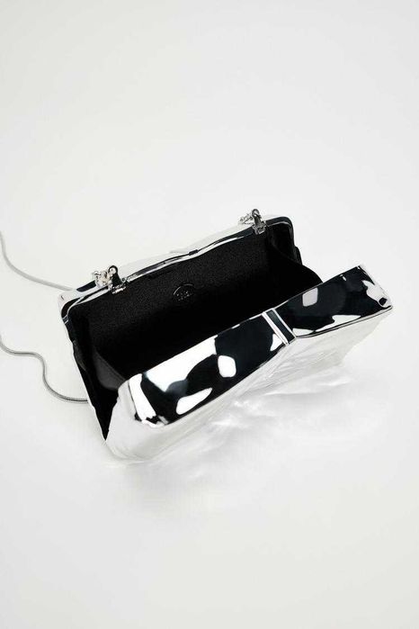 Метална чанта Зара нова с етикет