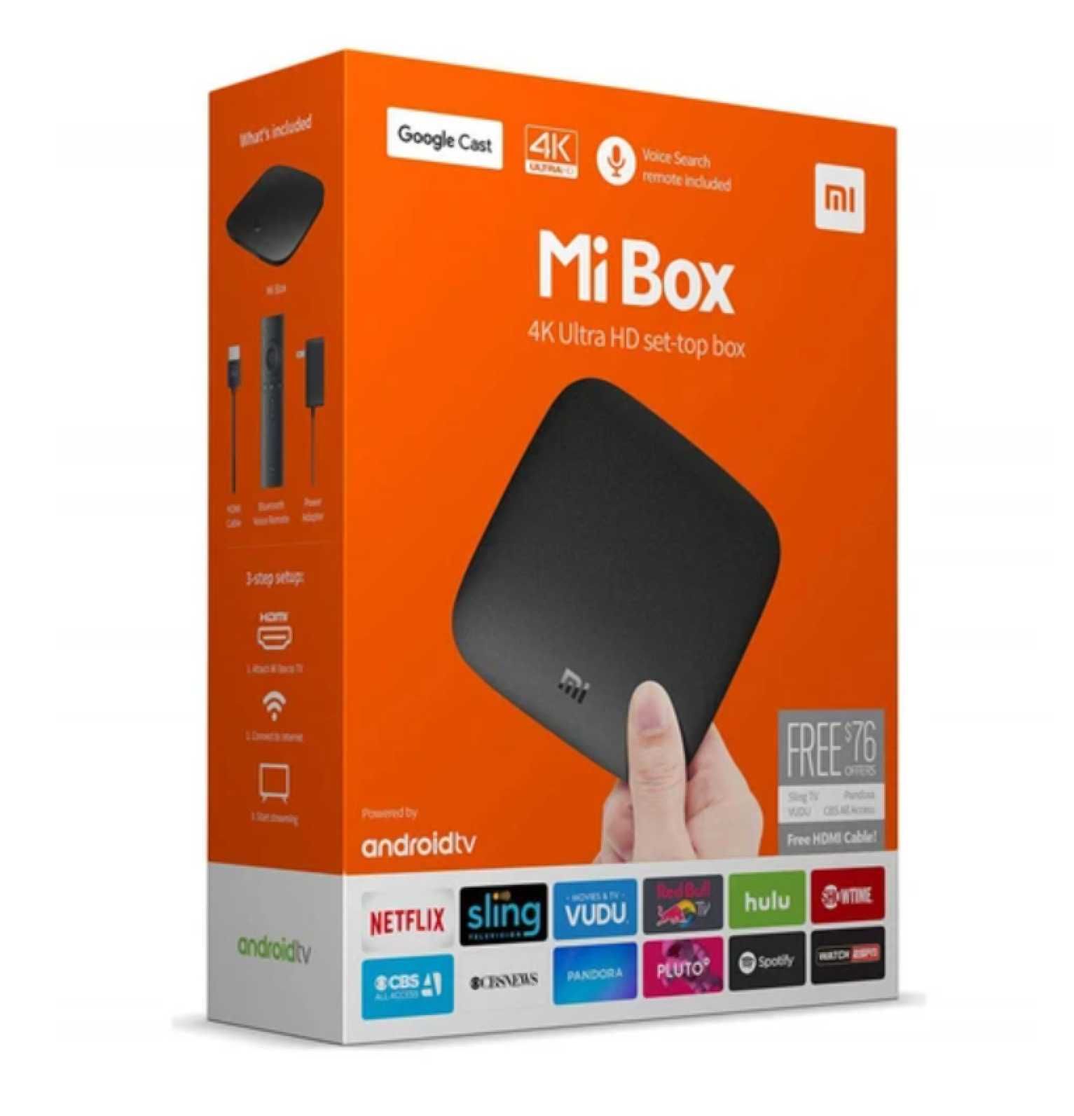 Multiplayer, TV Box XIAOMI 4K Mi Box Android TV HDR, Dolby, DTS