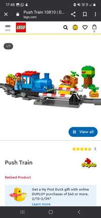 Trenuleț cu masinuta Lego Duplo
