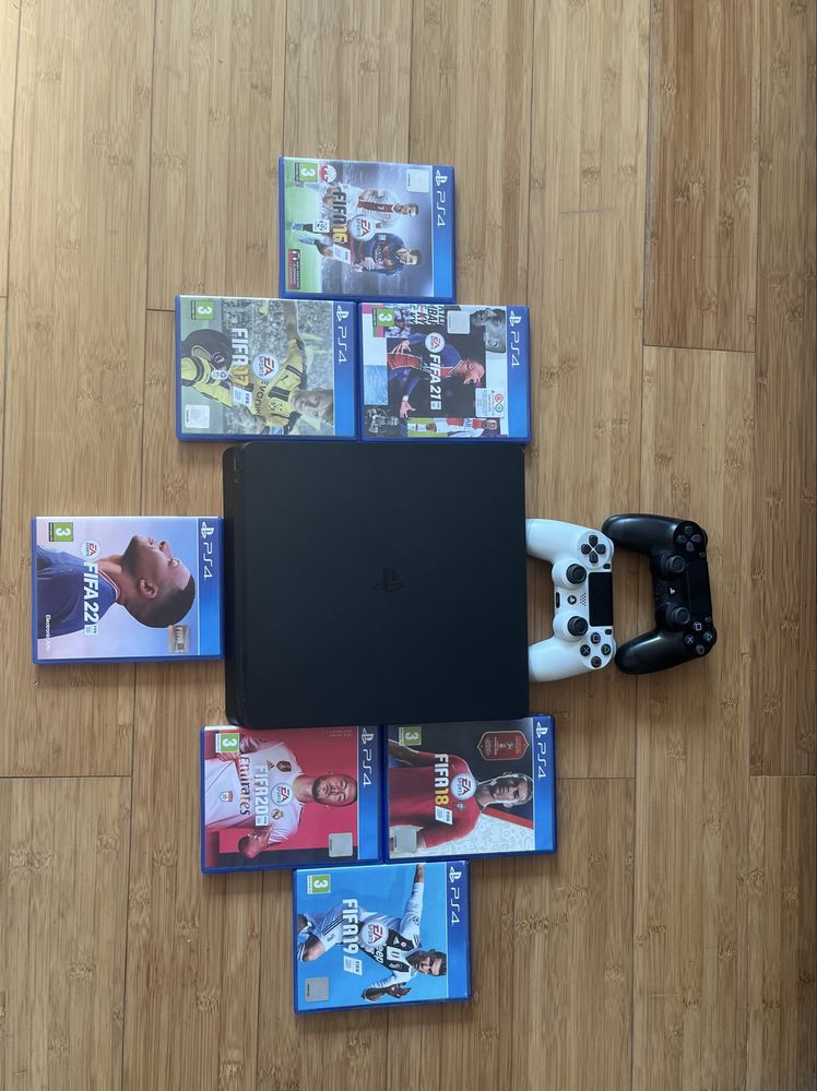 ps 4 slim 500 gb 2 controller