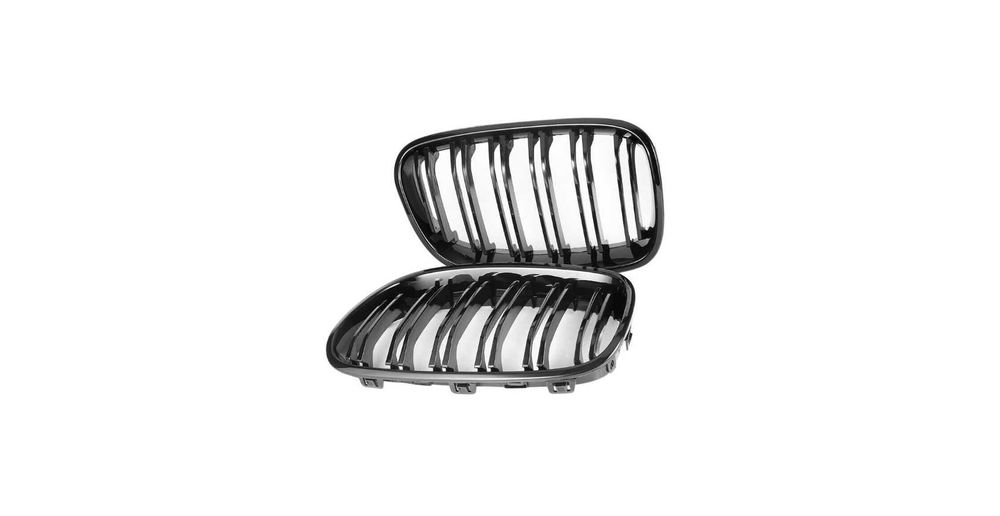 Set 2 grile duble, negru lucios, M Design pentru BMW F20 Nonfacelift
