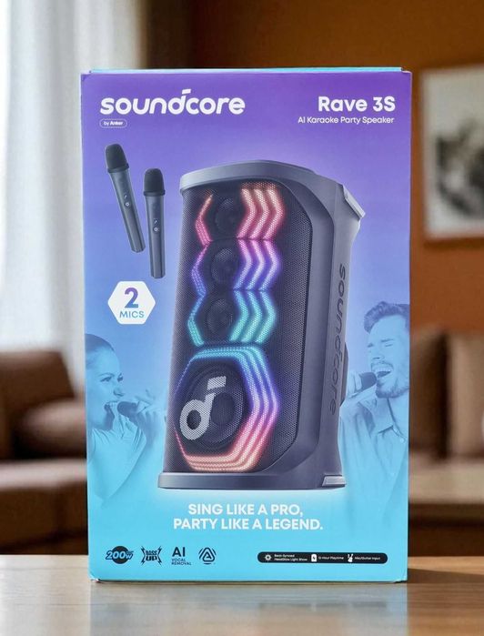Anker SoundCore Rave 3S безжична тонколона/200W/Karaoke AI/12 часа