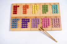 Set Montessori reversibil pentru numeratie si trasarea cifrelor 11-20.