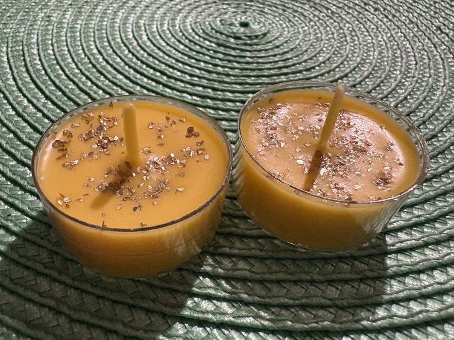 Lumanare 4 bucati cu sclipici