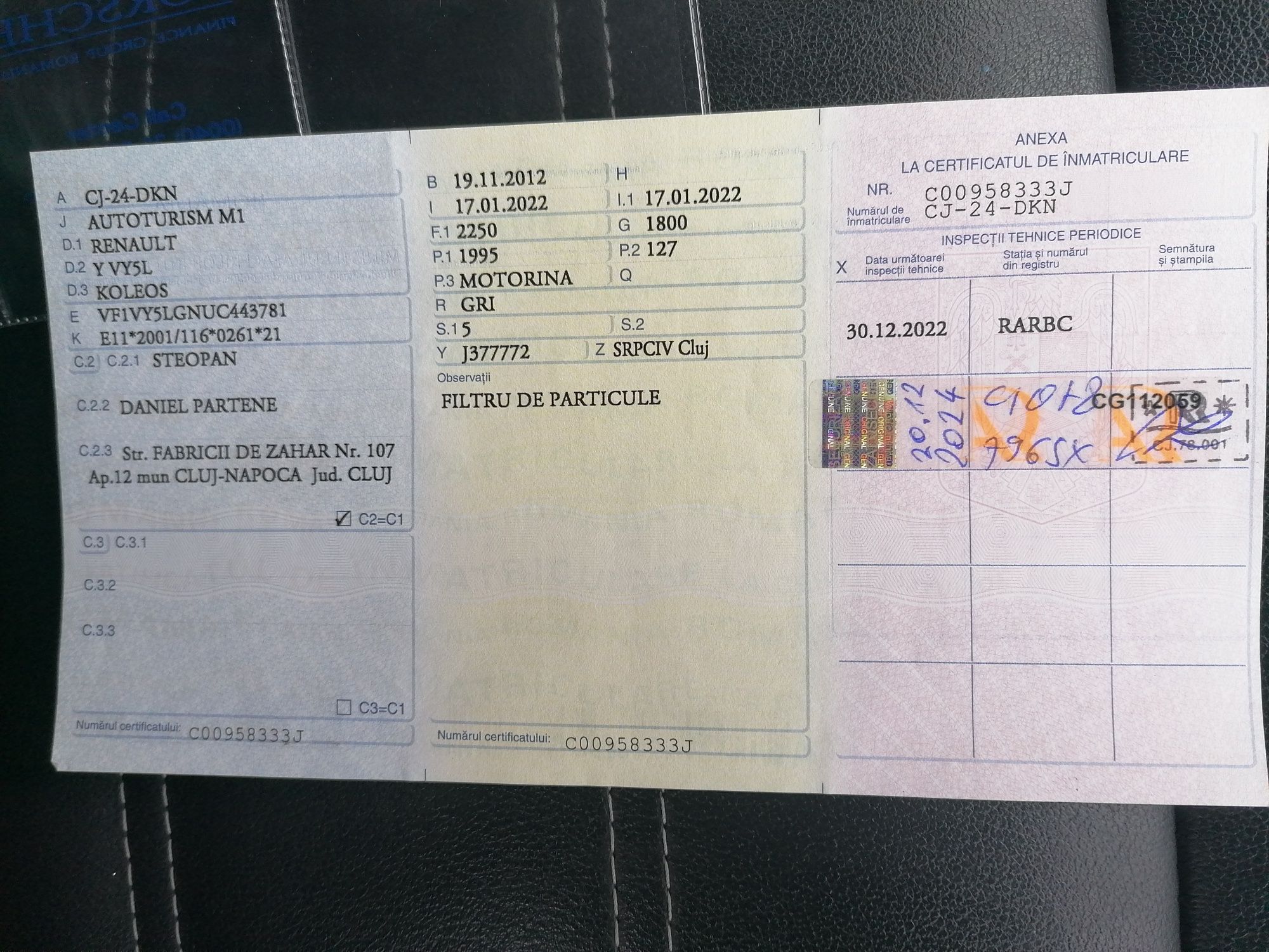 Renault koleos 4×4 ,2L 177 CP