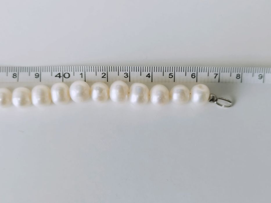 Vechi colier din argint 826 si ichizatoare 925, perle baroc, handmade