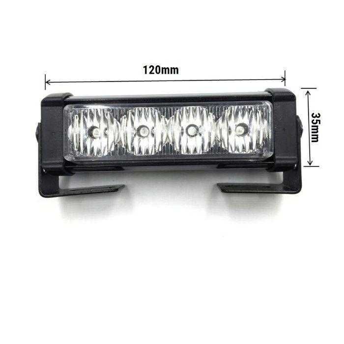 К-т 4 бр LED аварийни лампи с управление, Жълта блиц светлина 12V/24V