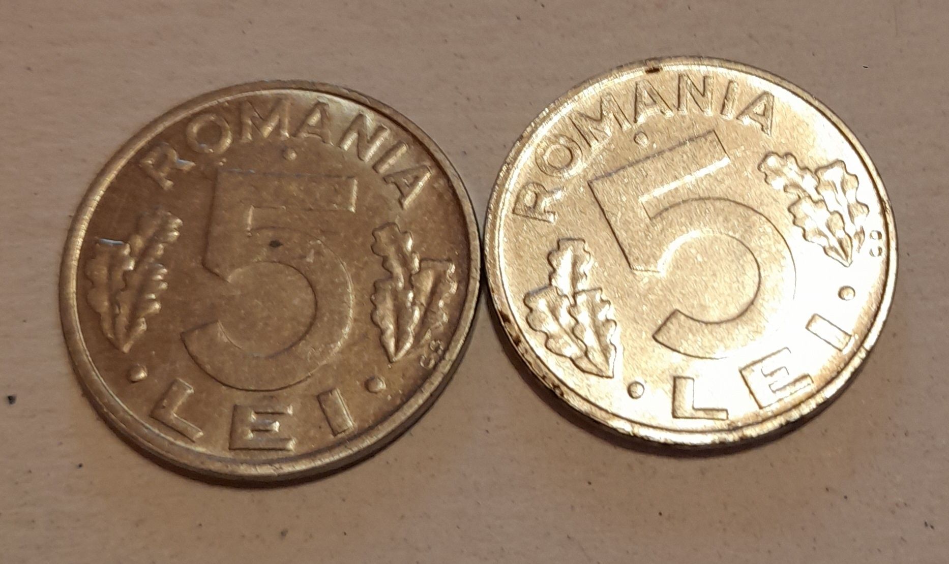 Moneda 5 Lei anul 1995