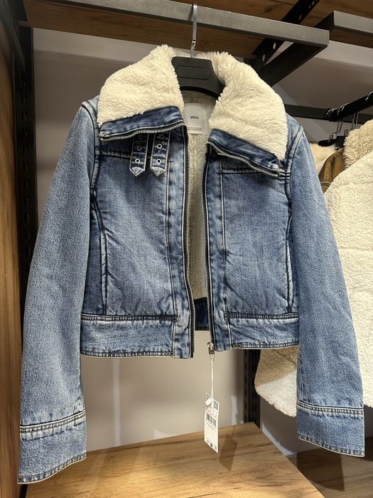 MANGO Уникално дамско зимно дънково яке