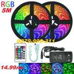 5 метра РГБ ЛЕД лента ленти многоцветна с дистанционно RGB LED светеща