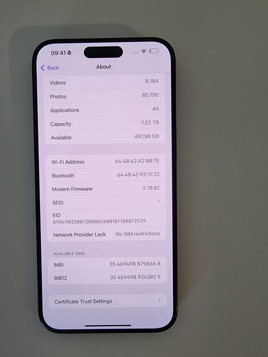 Iphone 15 pro max 1T,ca nou