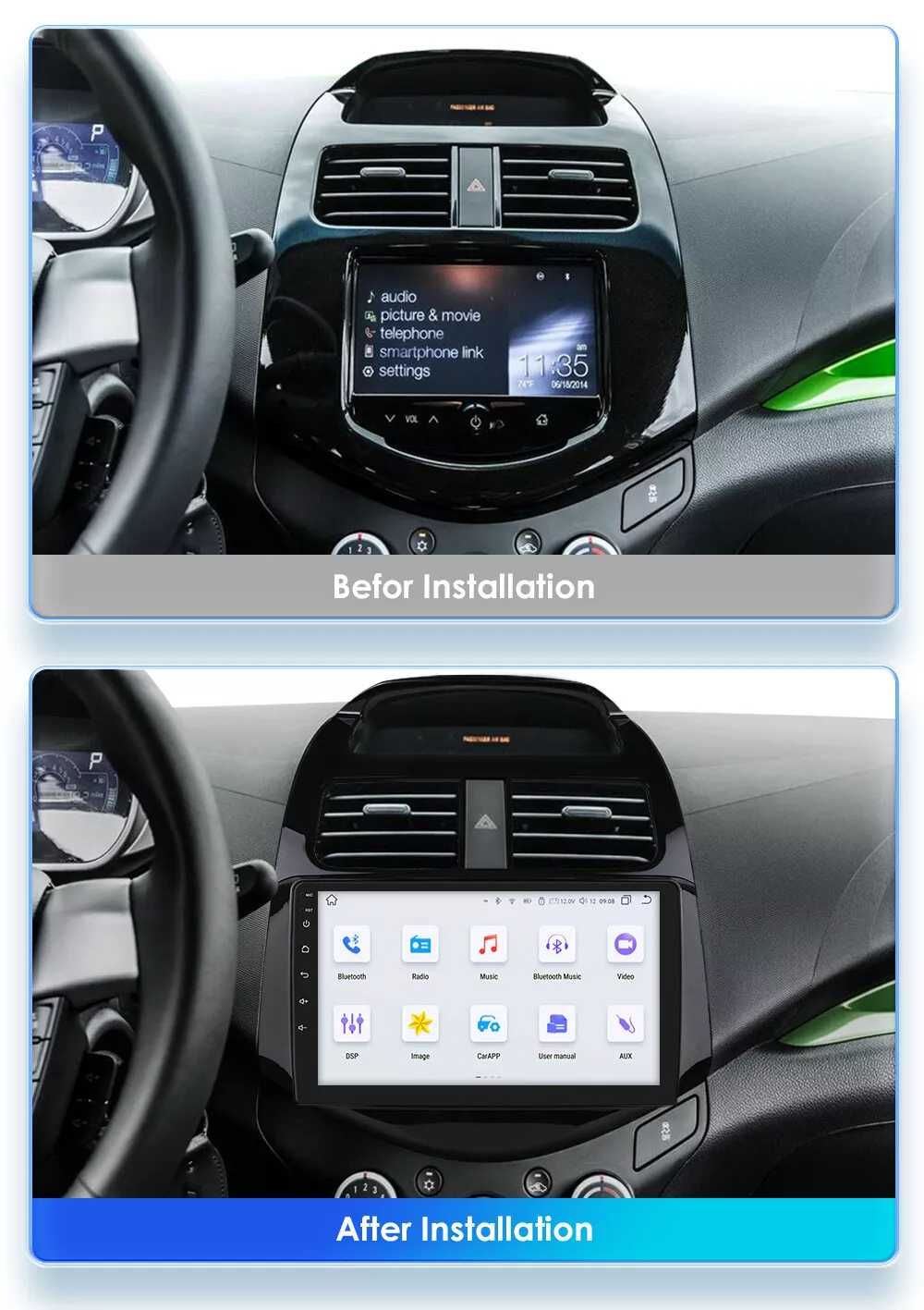 Мултимедия за Chevrolet Spark Matiz Beat Creative Навигация с Android