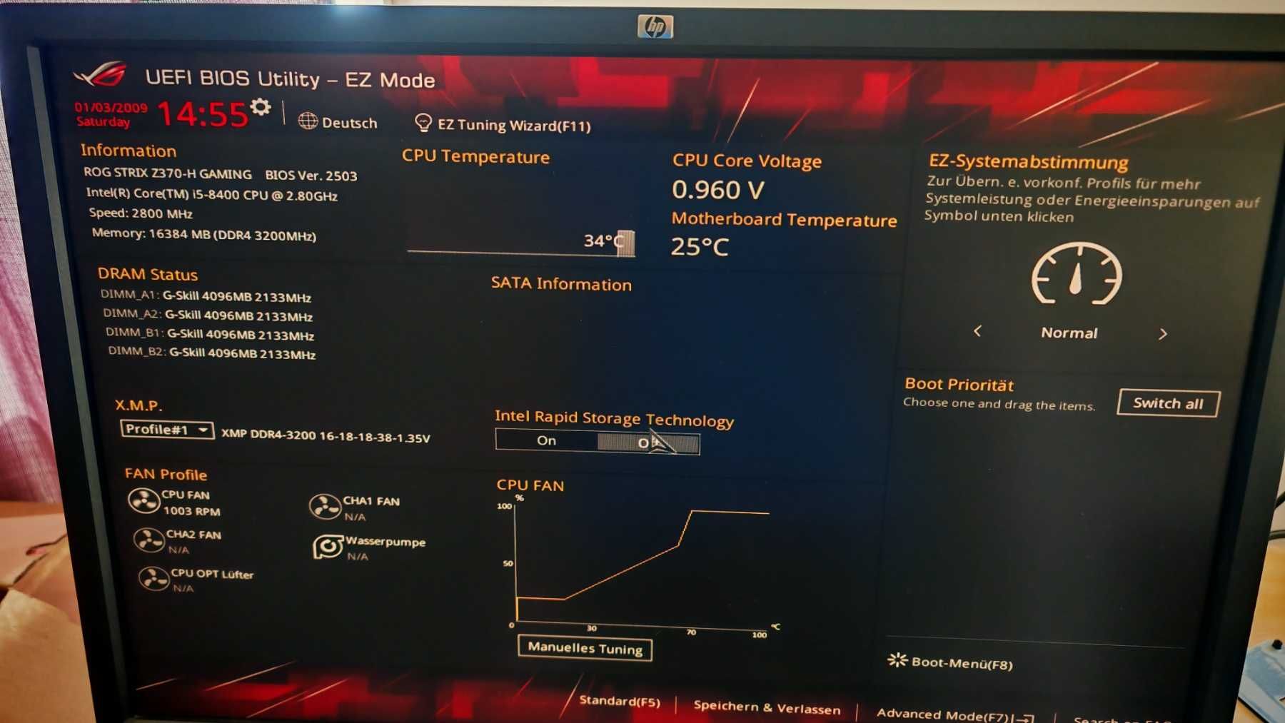 ASUS ROG STRIX Z370-H + Intel Core i5-8400 шестядрен + 16GB РАМ