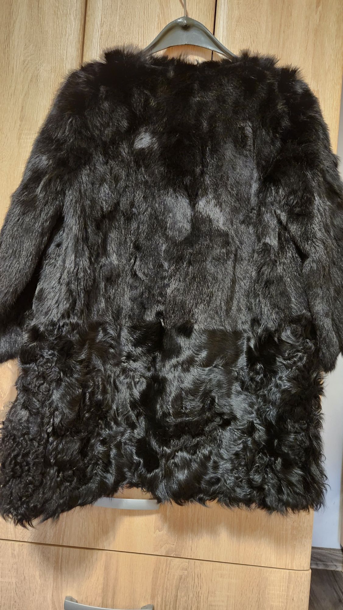 Дамско палто естествен косъм