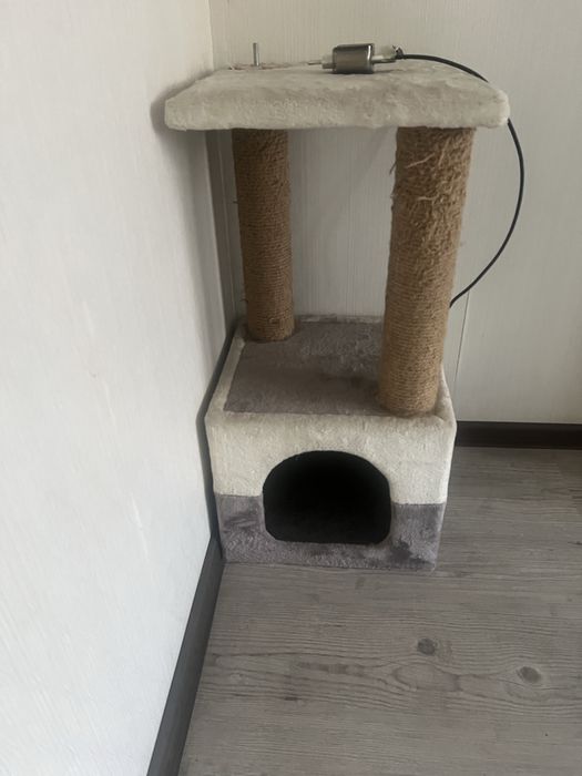 Продам кошачий домик и электронный лоток дешево