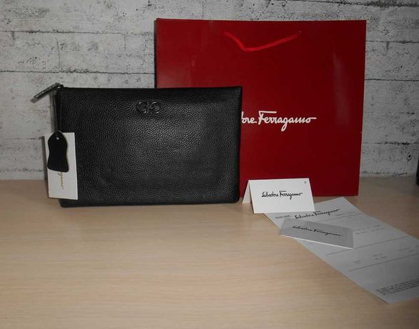 Salvatore Ferragamo  portofel clutch bag bărbați femei piele, Italia