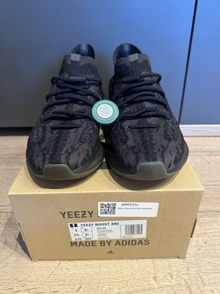 Adidas Yeezy 380 Onix in stare perfecta, originali, 9US 42 2/3