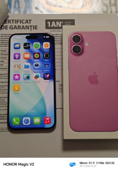 Apple iPhone 16 Plus - 128 GB Pink / impecabil / Garanție eMag