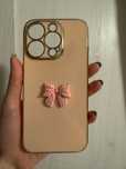 Калъф за iPhone розов с панделка