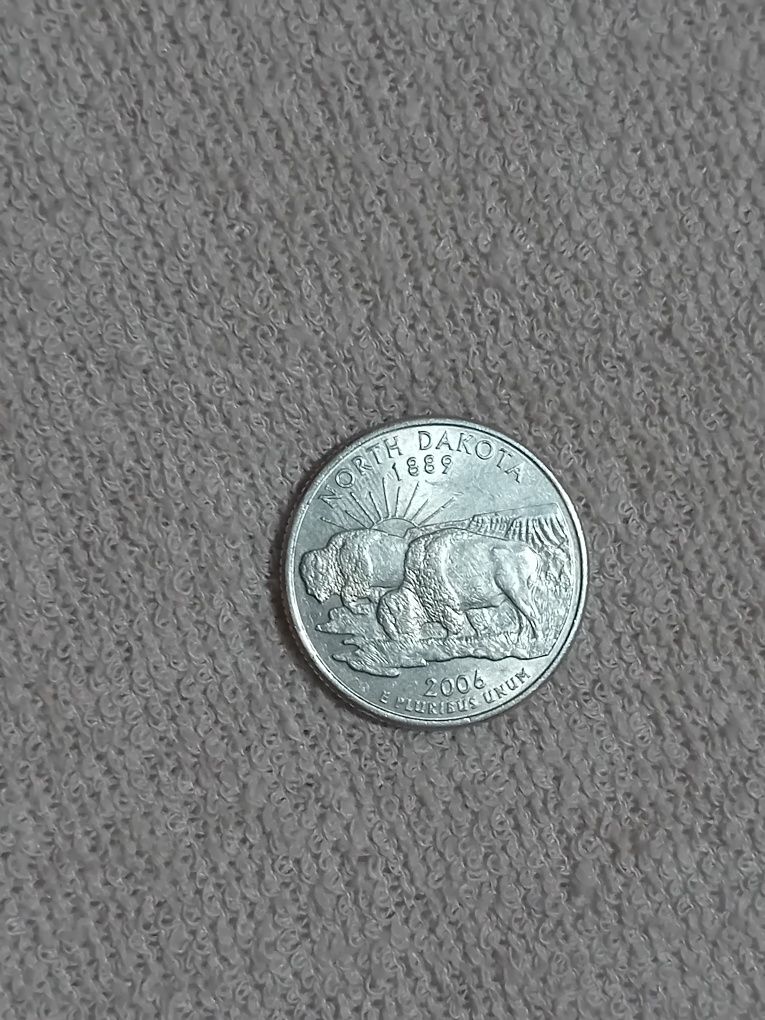Moneda north dakota 1889 quarter dollar USA