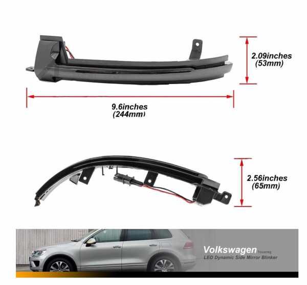 Set semnalizare dinamica oglinda pentru VW Touareg MK2 II 7P 2010-2018