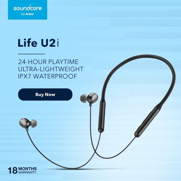 Soundcore Life U2i от Anker- беспроводные наушники с шейным ободом